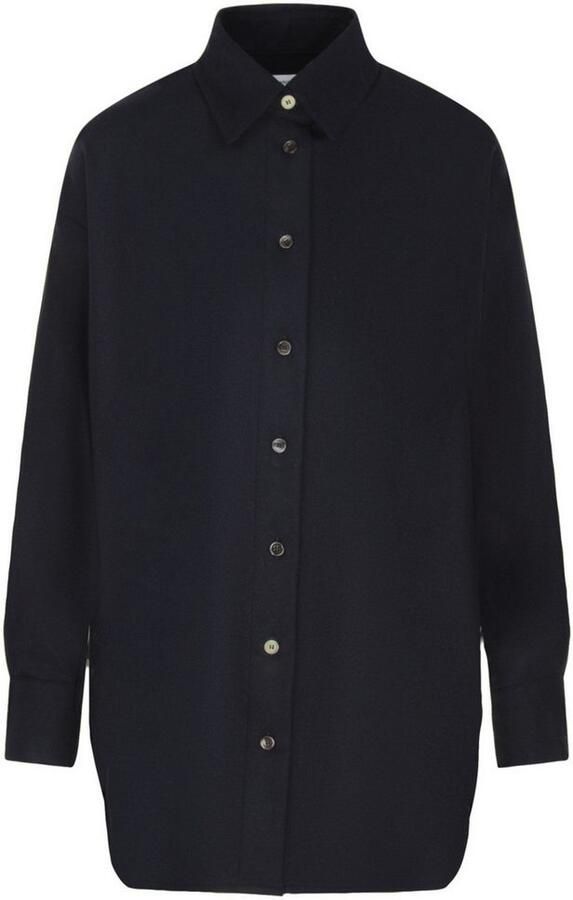 Seidensticker Lange blouse Zwarte roos Langarm kraag in effen melange - Foto 7