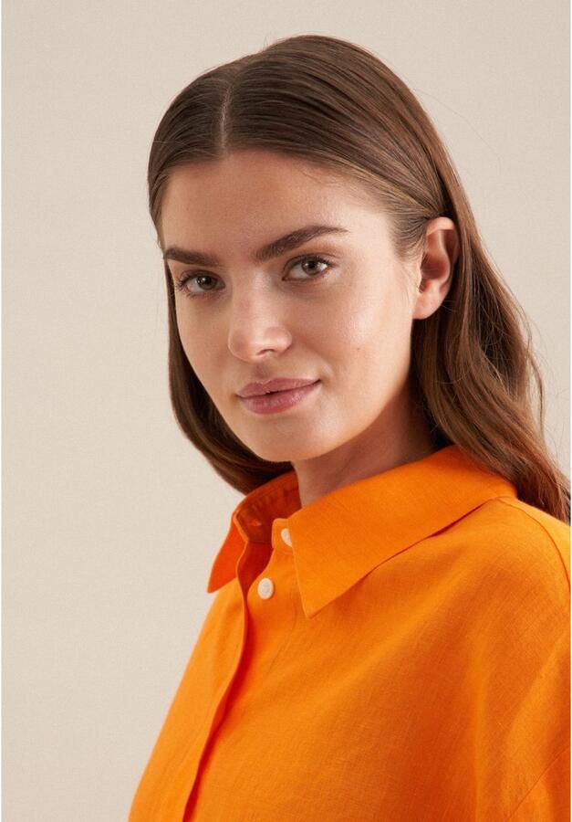 Seidensticker Lange blouse Zwarte roos Lange mouwen kraag uni - Foto 8