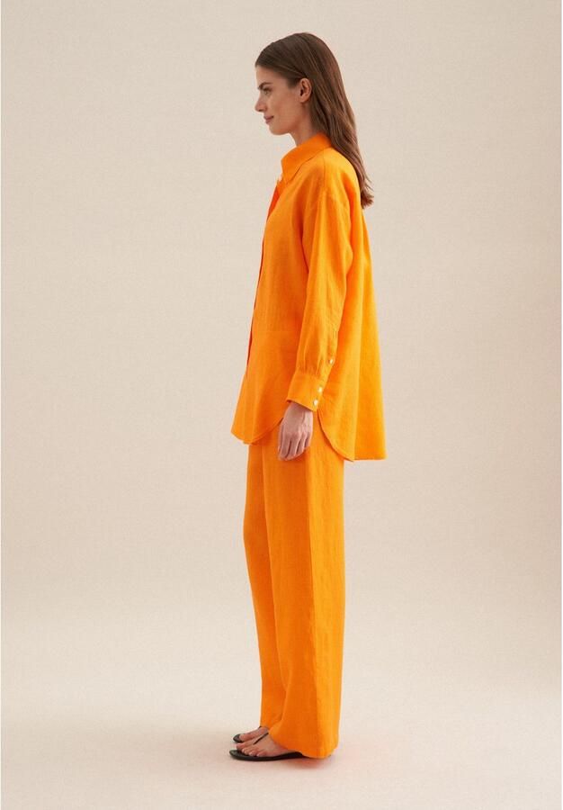 Seidensticker Lange blouse Zwarte roos Lange mouwen kraag uni - Foto 5