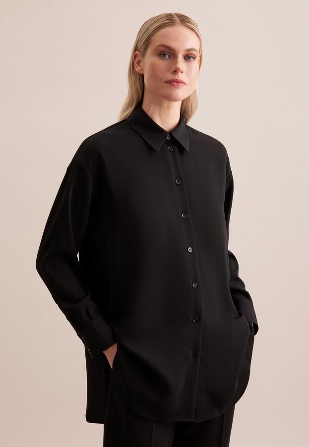 Seidensticker Overhemdblouse 1 1 kraag uni - Foto 6