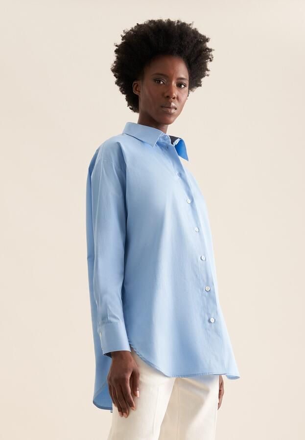 Seidensticker Overhemdblouse 1 1 kraag uni - Foto 7