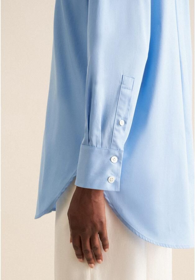 Seidensticker Overhemdblouse 1 1 kraag uni - Foto 4