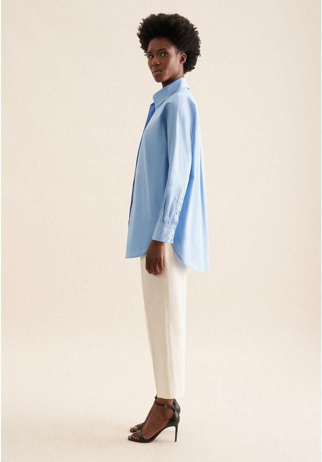 Seidensticker Overhemdblouse 1 1 kraag uni - Foto 5