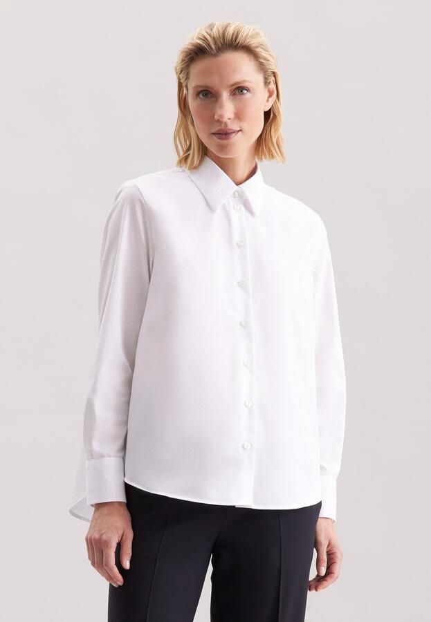 Seidensticker Overhemdblouse 1 1 kraag uni - Foto 8