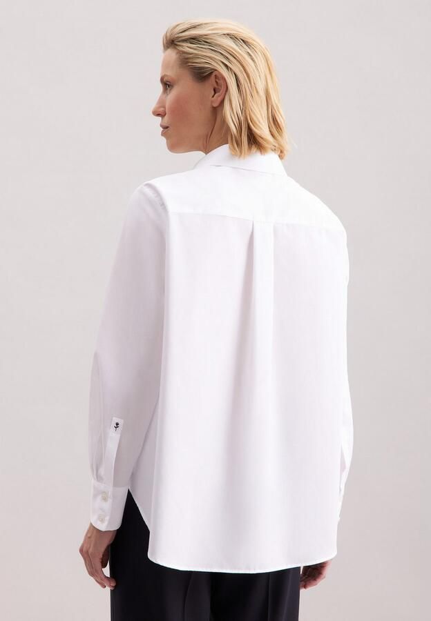 Seidensticker Overhemdblouse 1 1 kraag uni - Foto 4