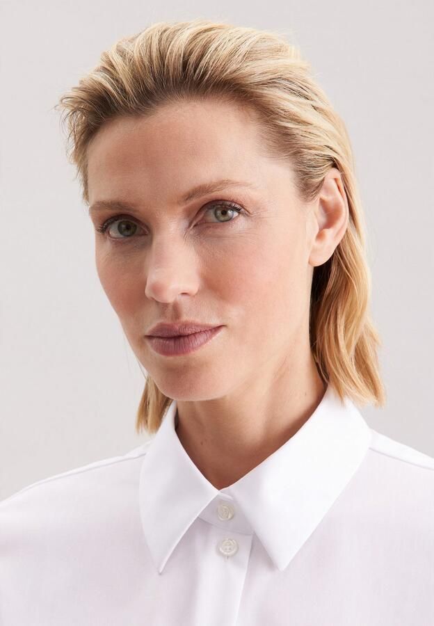 Seidensticker Overhemdblouse 1 1 kraag uni - Foto 5