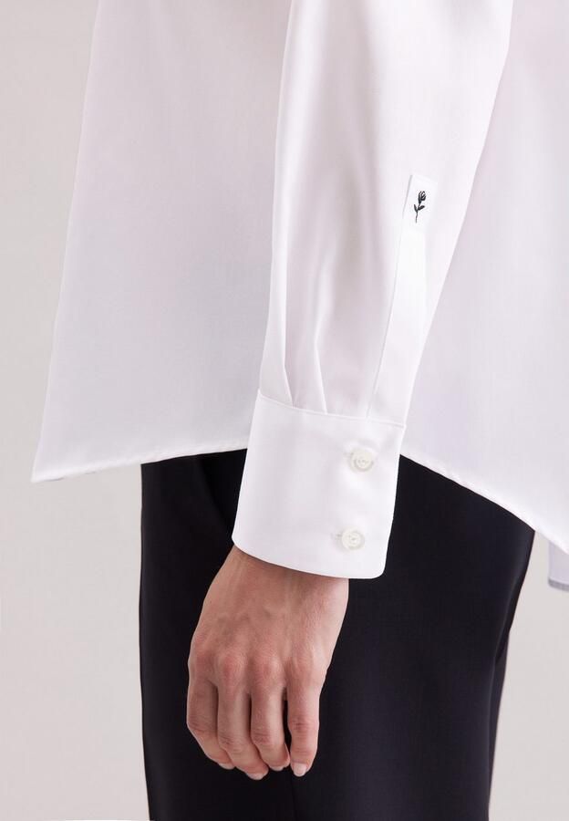 Seidensticker Overhemdblouse 1 1 kraag uni - Foto 6