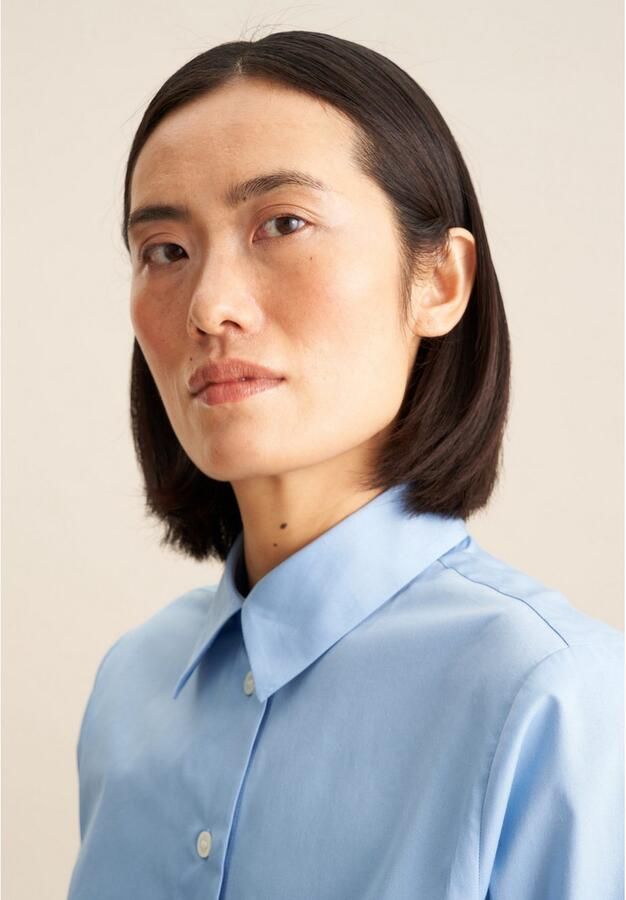 Seidensticker Overhemdblouse 1 1 kraag uni - Foto 3