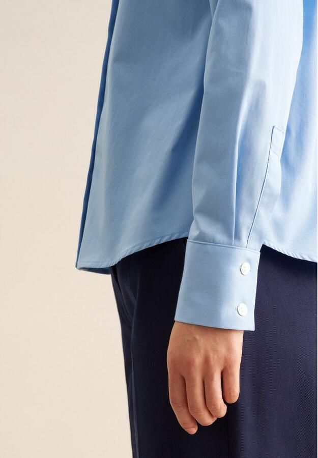 Seidensticker Overhemdblouse 1 1 kraag uni - Foto 5