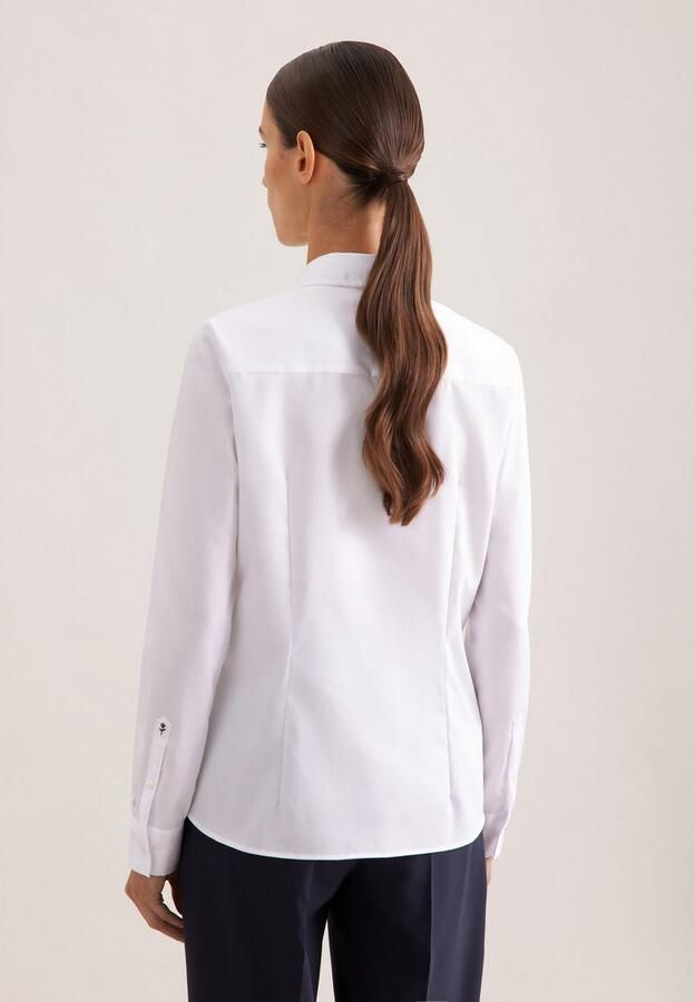 Seidensticker Overhemdblouse 1 1 kraag uni - Foto 6