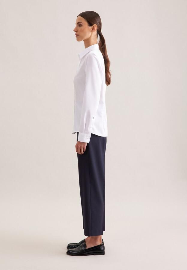 Seidensticker Overhemdblouse 1 1 kraag uni - Foto 7