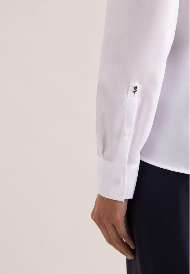 Seidensticker Overhemdblouse 1 1 kraag uni - Foto 5