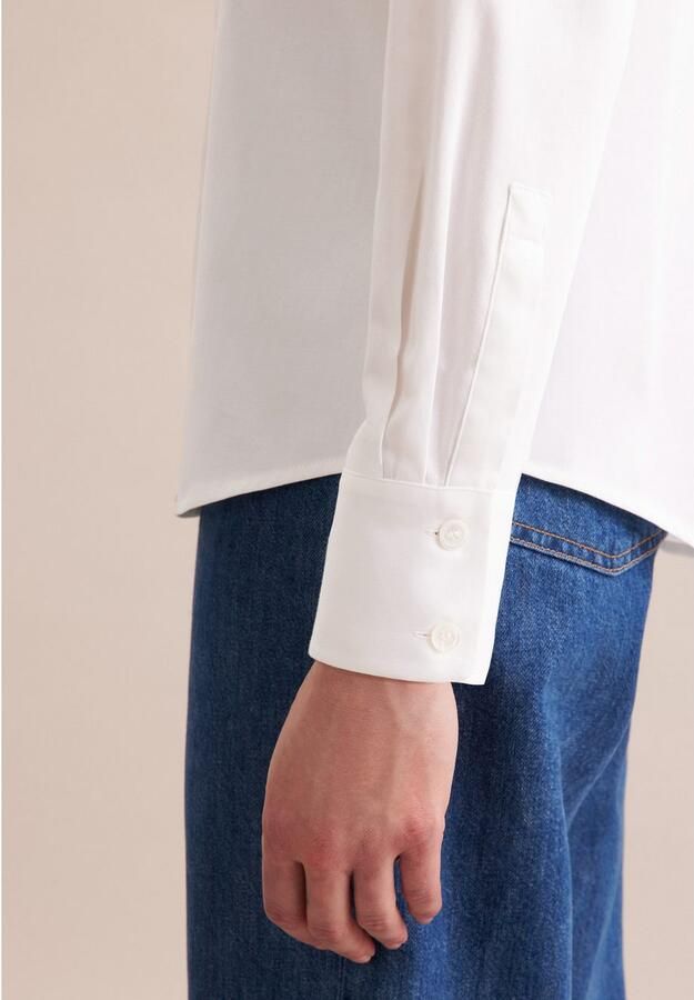 Seidensticker Overhemdblouse 1 1 kraag uni - Foto 6