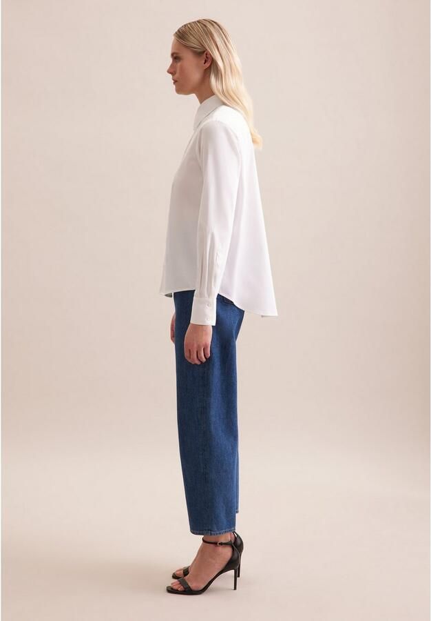 Seidensticker Overhemdblouse 1 1 kraag uni - Foto 4