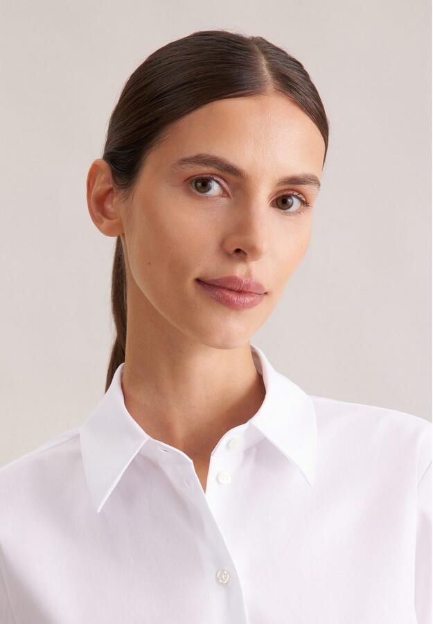 Seidensticker Overhemdblouse 1 2 kraag uni - Foto 5