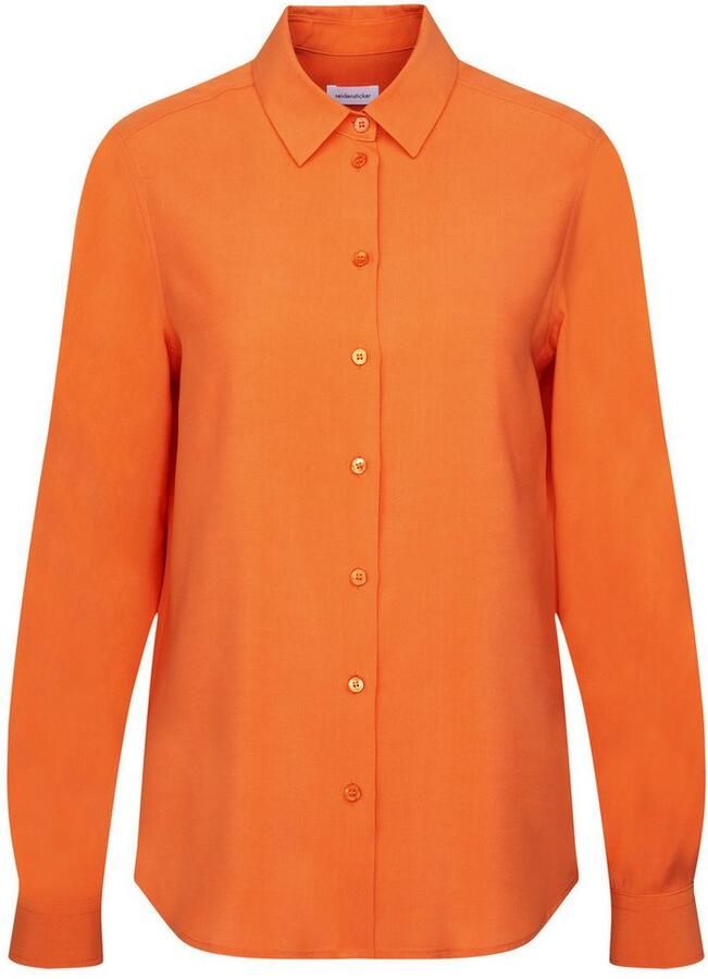 Seidensticker Overhemdblouse Lange mouwen kraag uni