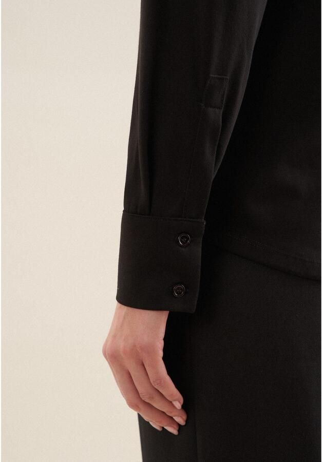 Seidensticker Overhemdblouse Zwarte roos 1 1 kraag uni - Foto 3