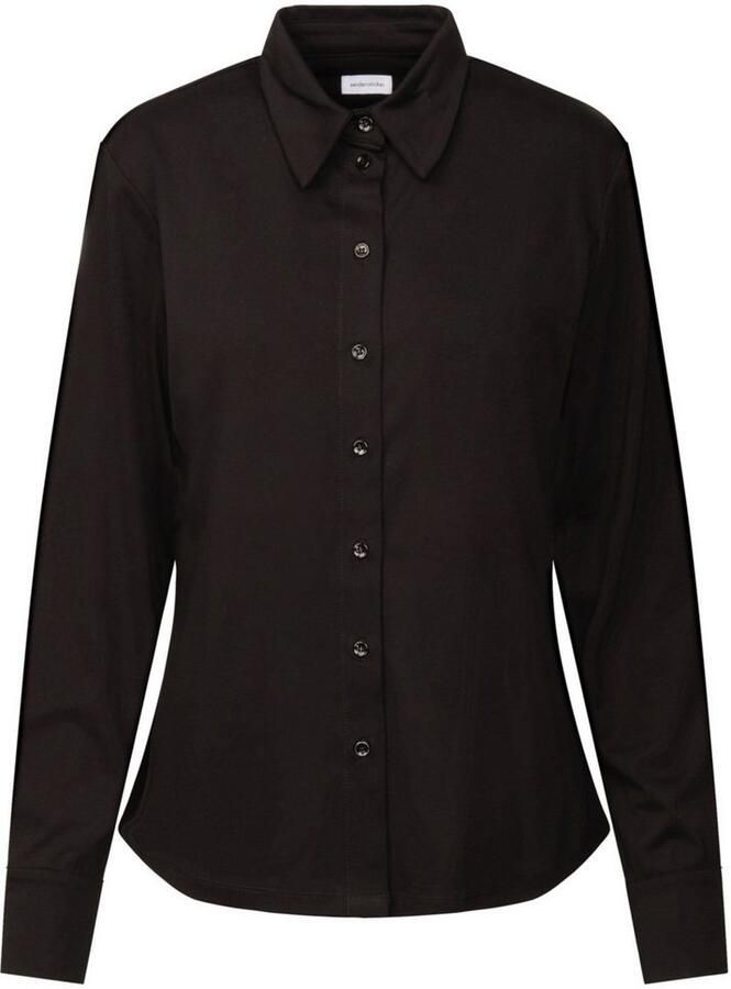 Seidensticker Overhemdblouse Zwarte roos 1 1 kraag uni