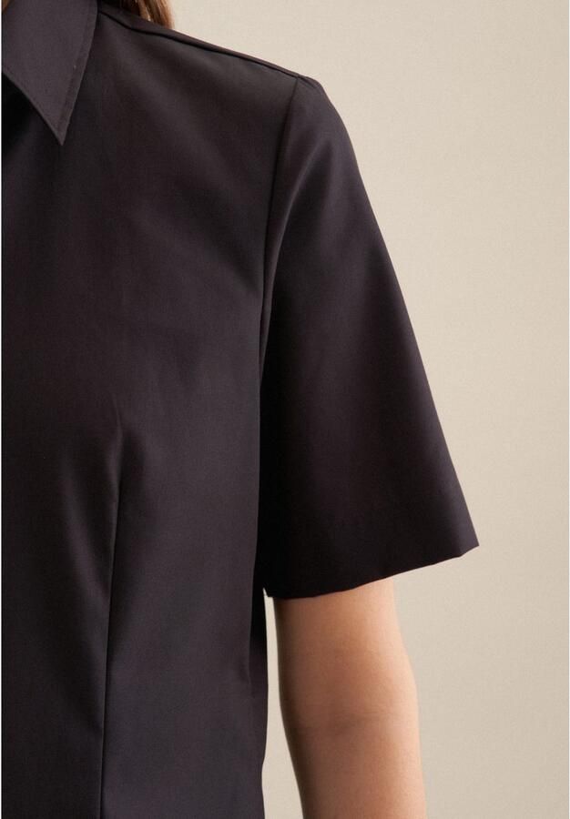 Seidensticker Overhemdblouse Zwarte roos 1 2 kraag uni - Foto 8