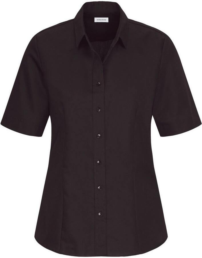 Seidensticker Overhemdblouse Zwarte roos 1 2 kraag uni