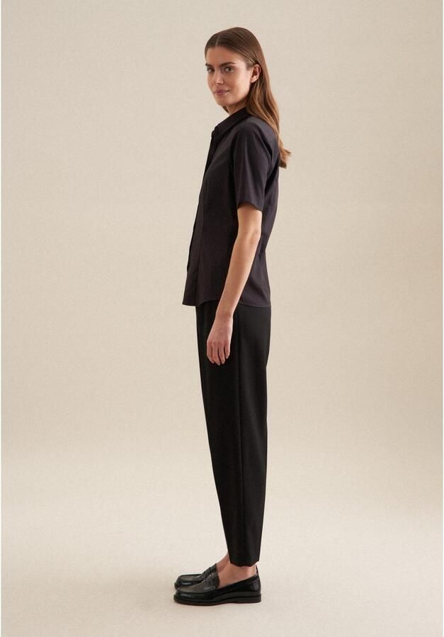 Seidensticker Overhemdblouse Zwarte roos 1 2 kraag uni - Foto 5