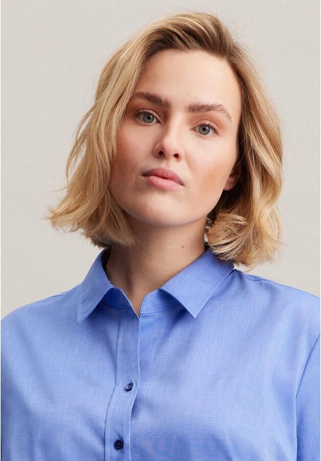 Seidensticker Overhemdblouse Zwarte roos 1 2 kraag uni - Foto 6