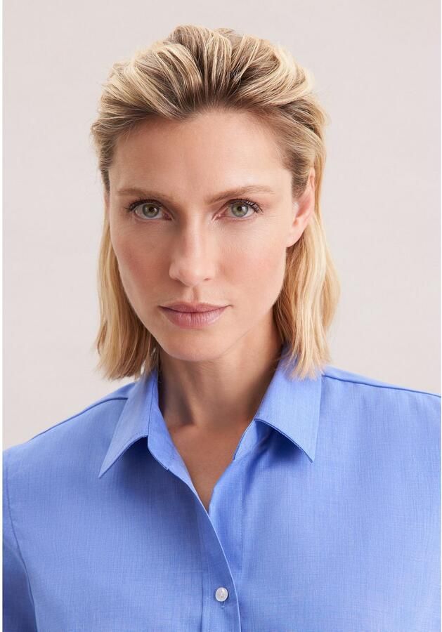 Seidensticker Overhemdblouse Zwarte roos 1 2 kraag uni - Foto 5