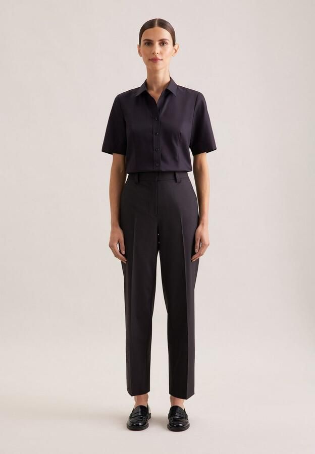 Seidensticker Overhemdblouse Zwarte roos 1 2 kraag uni - Foto 12