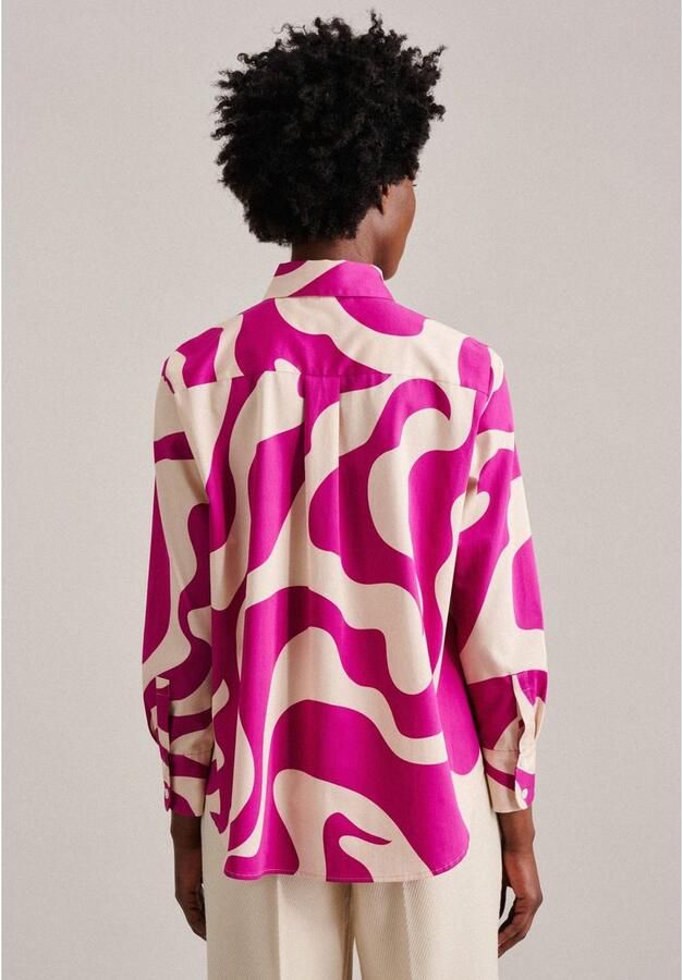 Seidensticker Overhemdblouse Zwarte roos Kraag met print - Foto 4