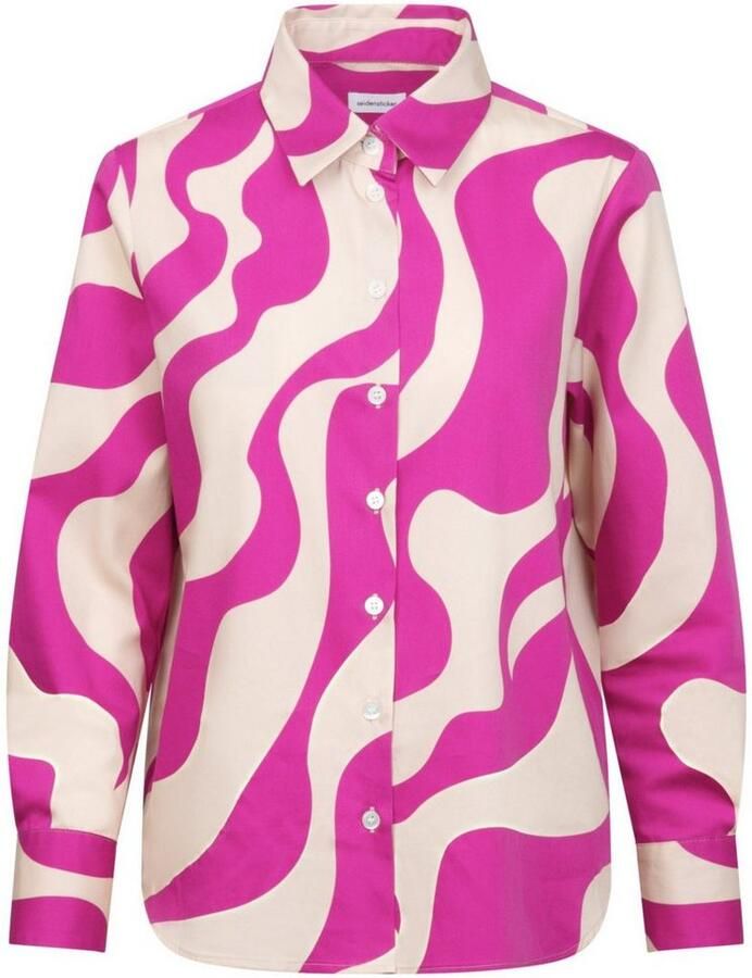 Seidensticker Overhemdblouse Zwarte roos Kraag met print