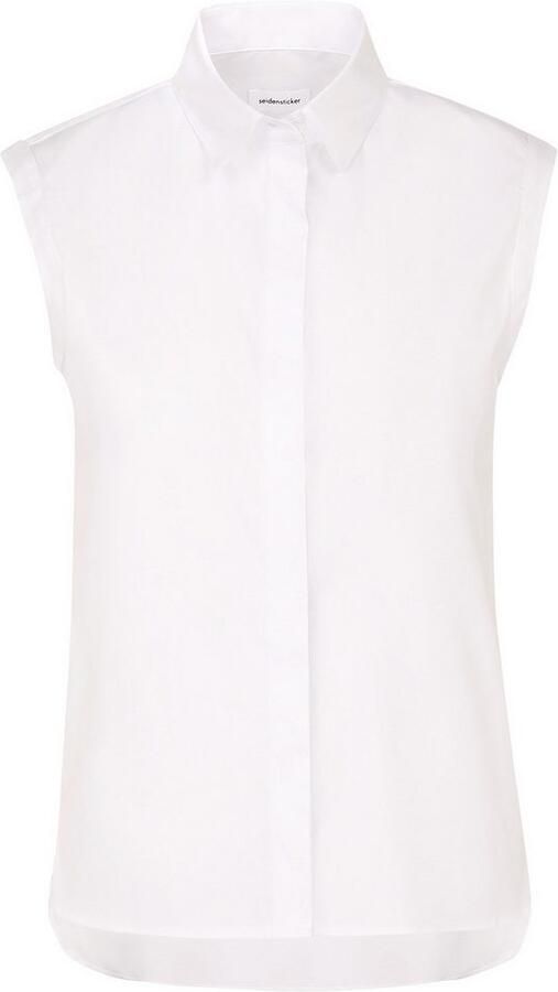 Seidensticker Overhemdblouse Zwarte roos Zonder mouwen kraag uni - Foto 11