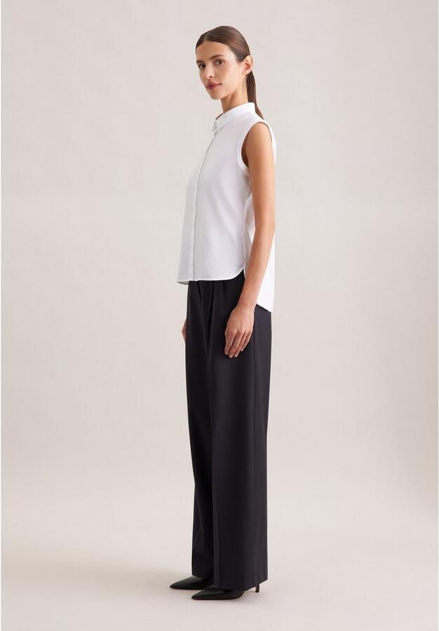 Seidensticker Overhemdblouse Zwarte roos Zonder mouwen kraag uni - Foto 3