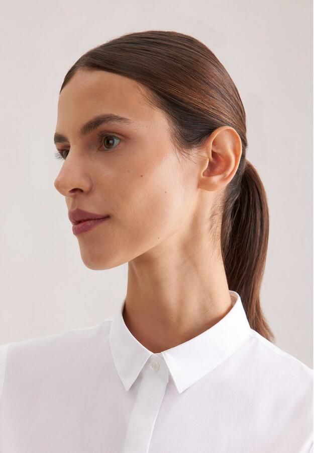 Seidensticker Overhemdblouse Zwarte roos Zonder mouwen kraag uni - Foto 8