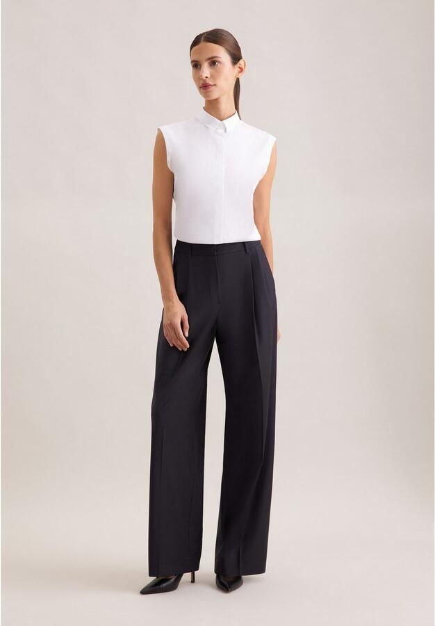 Seidensticker Overhemdblouse Zwarte roos Zonder mouwen kraag uni - Foto 6