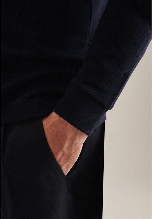 Seidensticker Polo-Shirt Slim Blauw Heren - Foto 6