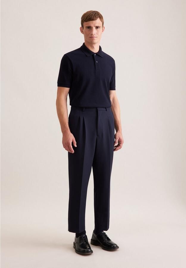 Seidensticker regular fit polo donkerblauw - Foto 5