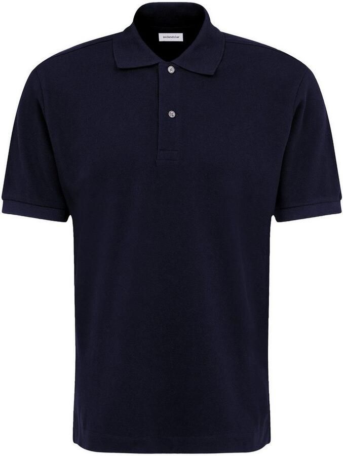 Seidensticker regular fit polo donkerblauw