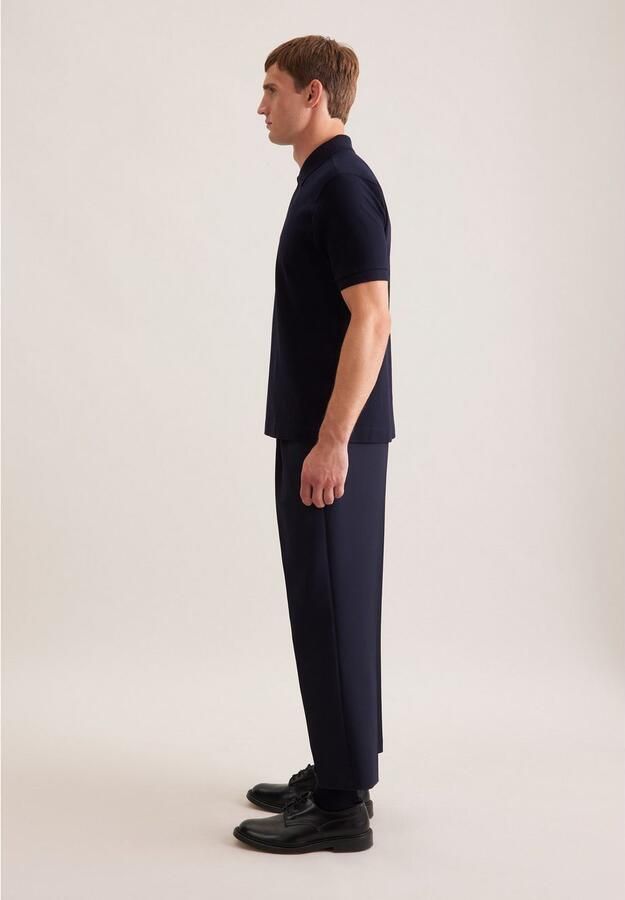 Seidensticker regular fit polo donkerblauw - Foto 6