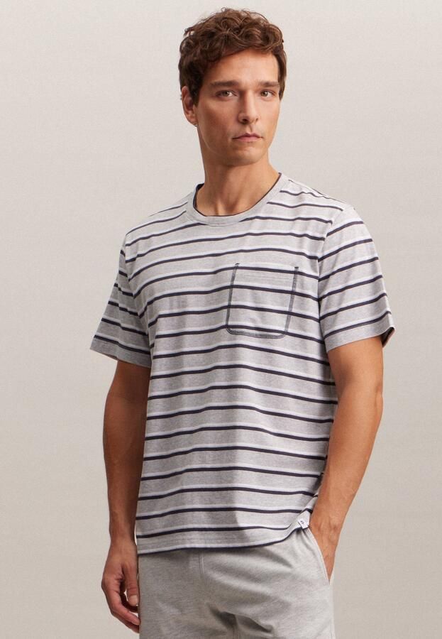 Seidensticker Pyjama Zwarte roos Pyjama bovenstuk met strepen - Foto 7