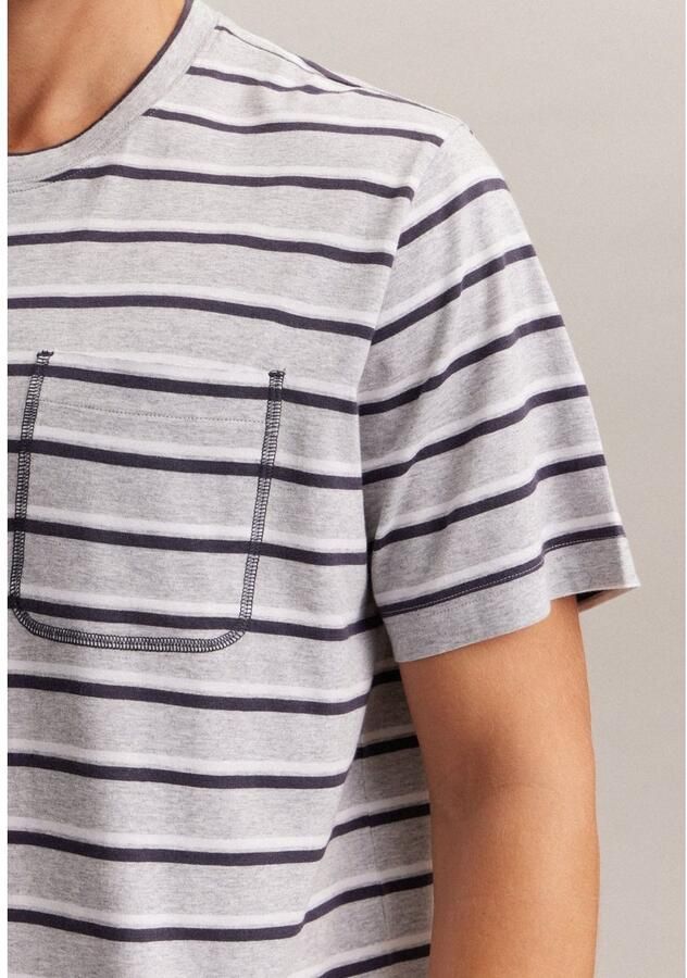 Seidensticker Pyjama Zwarte roos Pyjama bovenstuk met strepen - Foto 2