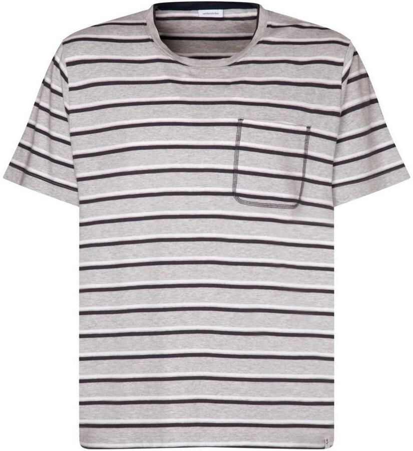 Seidensticker Pyjama Zwarte roos Pyjama bovenstuk met strepen