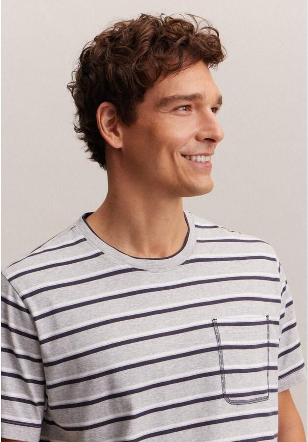 Seidensticker Pyjama Zwarte roos Pyjama bovenstuk met strepen - Foto 6