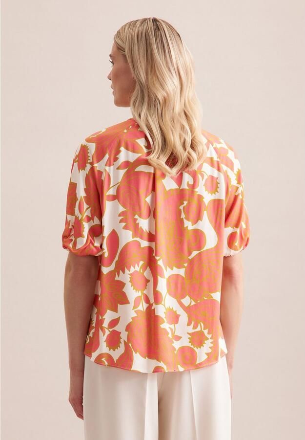 Seidensticker Shirtblouse Zwarte roos 1 2 ronde hals paisley - Foto 6