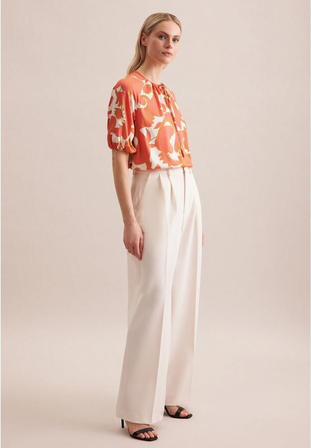 Seidensticker Shirtblouse Zwarte roos 1 2 ronde hals paisley - Foto 4