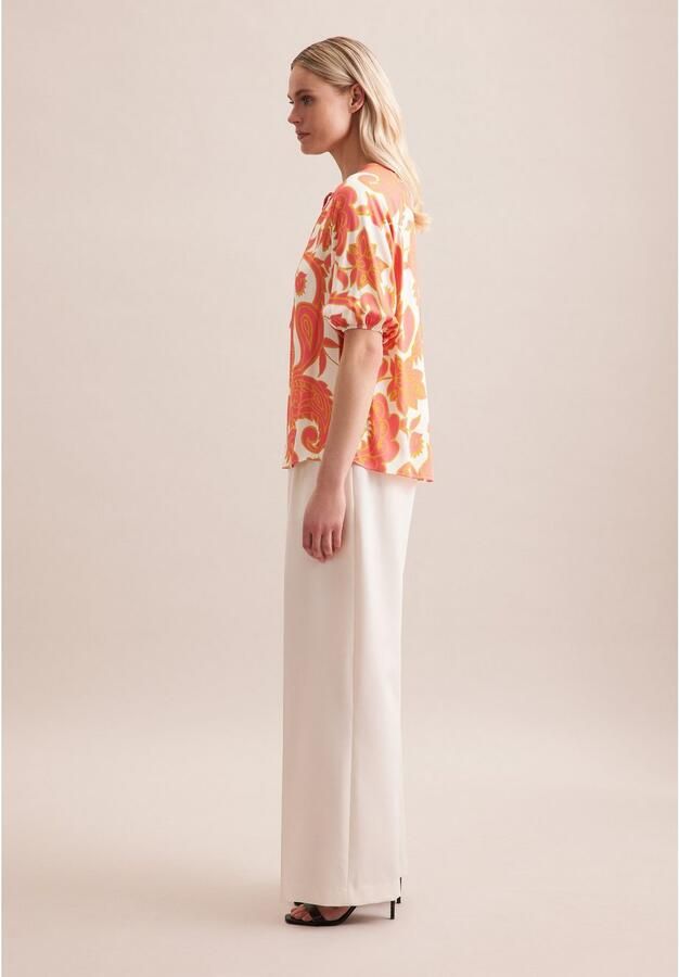 Seidensticker Shirtblouse Zwarte roos 1 2 ronde hals paisley - Foto 5