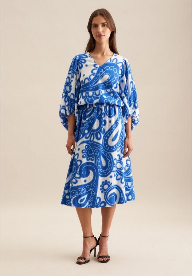 Seidensticker Shirtblouse Zwarte roos 3 4 v-hals paisley - Foto 6