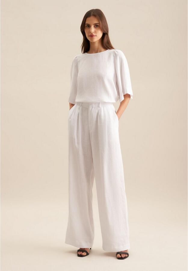 Seidensticker Shirtblouse Zwarte roos Korte mouwen ronde hals uni - Foto 5