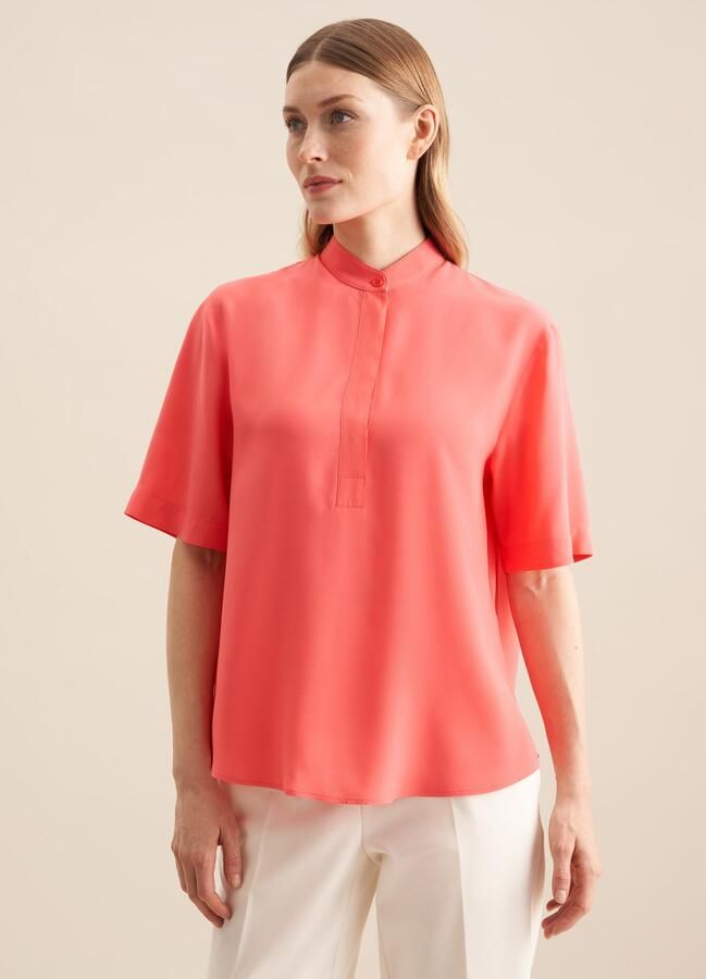 Seidensticker Shirtblouse Zwarte roos Korte mouwen ronde hals uni - Foto 8