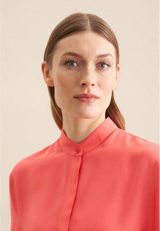 Seidensticker Shirtblouse Zwarte roos Korte mouwen ronde hals uni - Foto 3