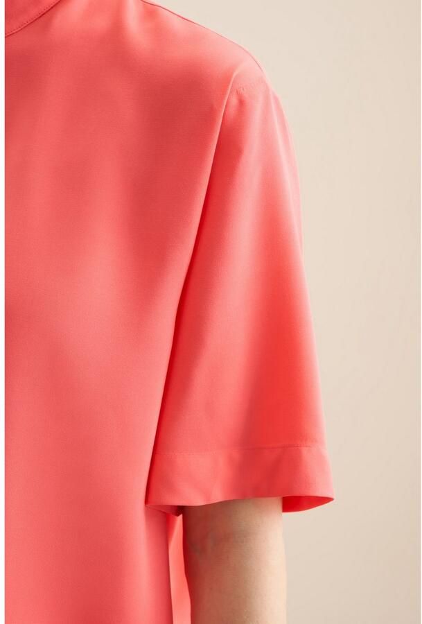 Seidensticker Shirtblouse Zwarte roos Korte mouwen ronde hals uni - Foto 7